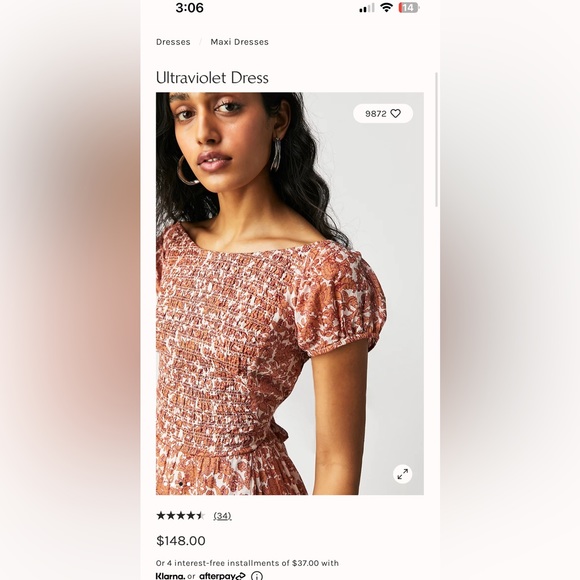 Freepeople Ultraviolet Dress $148 - Picture 2 of 7